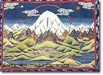 O monte Kailash - Thangka tibetano.