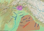 Mapa da geografia do Rigveda