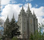 Templo de Salt Lake City, Utah, Estados Unidos, da Igreja de Jesus Cristo dos Santos dos ltimos Dias. <br> <br> Palavras-chave: templo, mormon, paisagem religiosa, local, sagrado, arquitetura, Jesus.