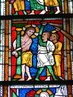 Vitral alemo (1240), localizado na Igreja Dalhem, em Gotland, que apresenta a passagem da flagelao de Cristo.  <br><br> Palavras-chave: Cristo, evangelho, sagrado, crucificao, paixo, flagelao, igreja, lugar sagrado, texto sagrado.